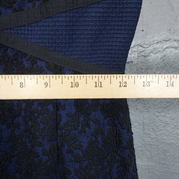 Moulinette Soeurs Larkin Dress 4 Sleeveless Black Lace Navy Sequin Anthropologie - Picture 13 of 15